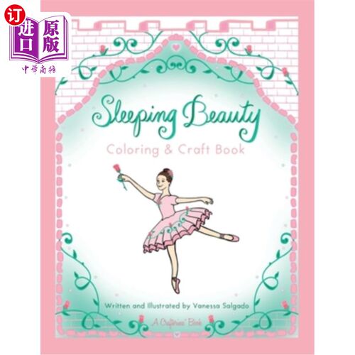 海外直订Sleeping Beauty Coloring & Craft Book 睡美人着色工艺书