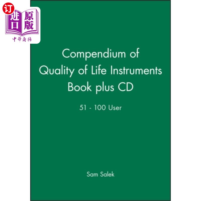 海外直订医药图书Compendium of Quality of Life Instruments Book p... 生活质量简编仪器手册加光盘51-100用户