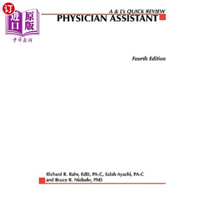 海外直订Appleton & Lange's Quick Review: Physician Assistant 阿普尔顿和兰格的快速回顾：医生助理