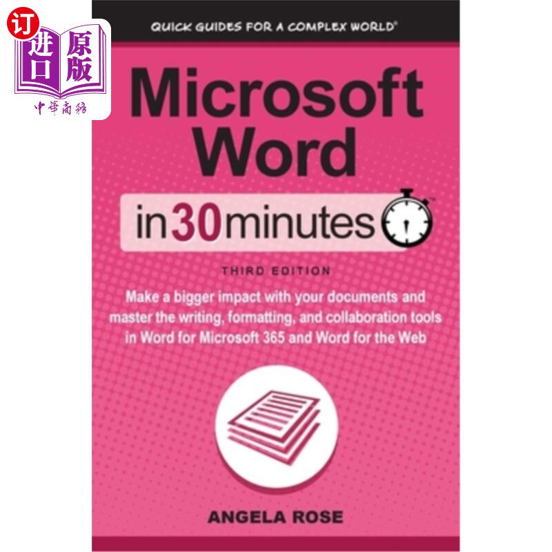 海外直订Microsoft Word In 30 Minutes: Make a bigger impact with your documents and maste Microsoft