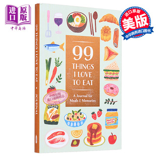 英文原版 用餐和回忆日记 Things 我喜欢吃 Love Journal Noterie Guided 插画配图 Eat 中商原版 99种东西