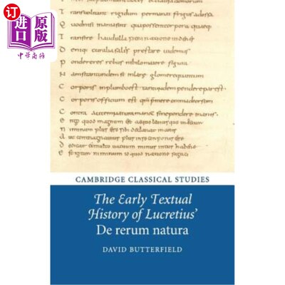 海外直订The Early Textual History of Lucretius' De rerum natura 卢克瑞修斯《自然》的早期文本史