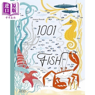 一千條魚 Rzezak 動物知識百科圖畫書 英文原版 中商原版 精品繪本 Fish 進口兒童讀物 Joanna 精裝 1001 兒童科普繪本