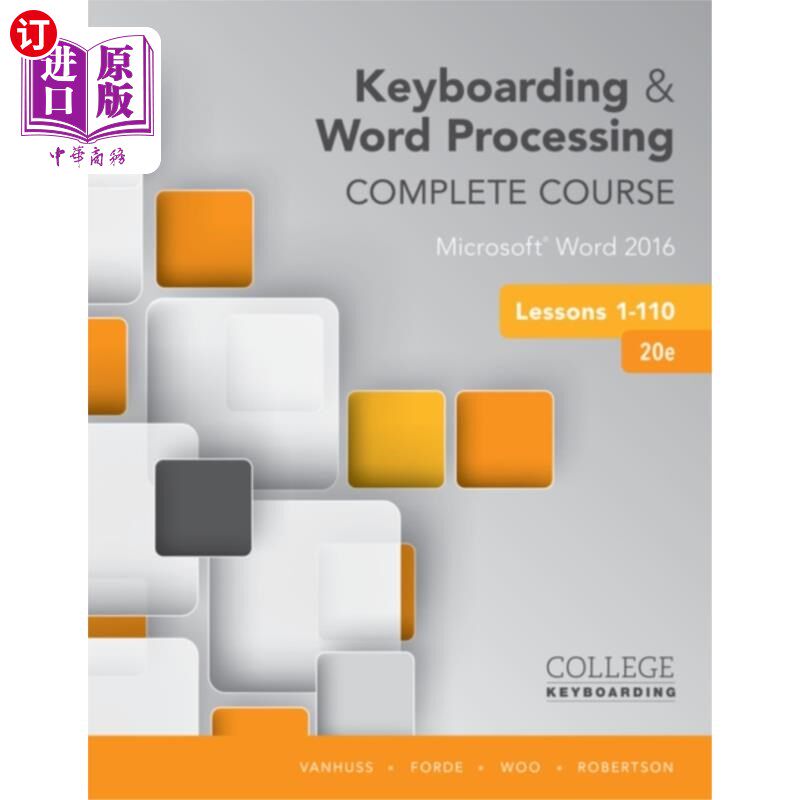 海外直订Keyboarding and Word Processing Complete Course ... 键盘和文字处理完成课程课程1-110