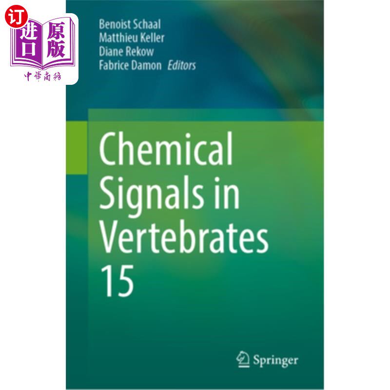 海外直订Chemical Signals in Vertebrates 15 脊椎动物的化学信号