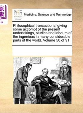海外直订医药图书Philosophical Transactions: Giving Some Accompt of the Present Undertakings, Stu 哲学交易:对当今许