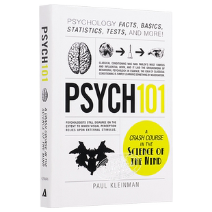 101系列 心理学 英文原版  Psych 101 Paul Kleinman 心理学书籍 Psychology Facts Basics Statistics Tests and More