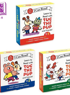 预售 英文原版 入门级分级读物 小狗与朋友3盒 共34册 Learn to read with Tug the PUP and Friends box set 1-3【中商原版】