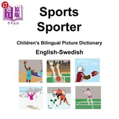 海外直订English-Swedish Sports / Sporter Children's Bilingual Picture Dictionary 英瑞体育/运动员儿童双语图片词典
