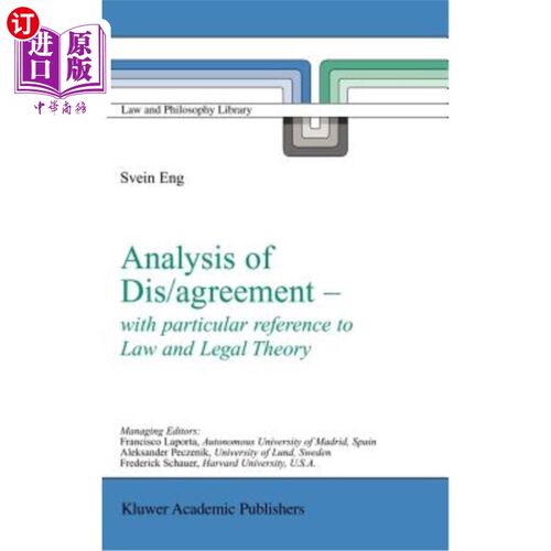 海外直订Analysis of Dis/Agreement - With Particular Reference to Law and Legal Theory 争议/协议分析——特别是法律和