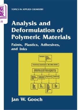 海外直订Analysis and Deformulation of Polymeric Materials: Paints, Plastics, Adhesives,  高分子材料的分析和变形：油