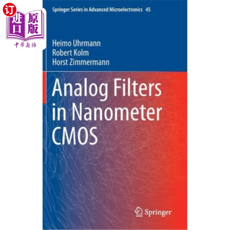 海外直订Analog Filters in Nanometer CMOS 纳米CMOS中的模拟滤波器