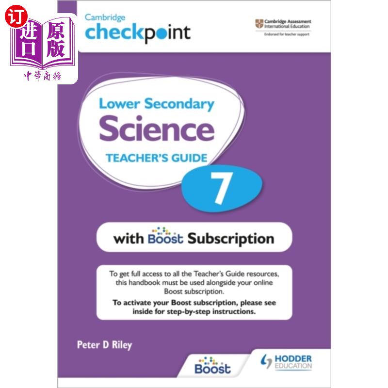 海外直订Cambridge Checkpoint Lower Secondary Science Tea... 剑桥检查点初中科学教师指南7与Boost订阅