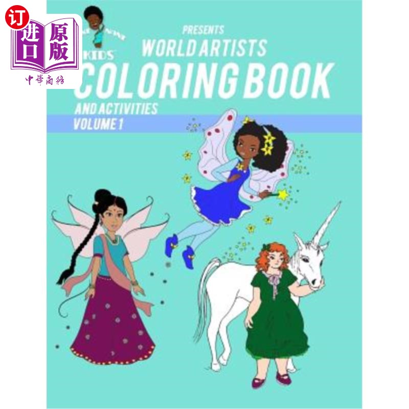 海外直订Nani Nani Kids: World Artist Coloring Book and Activities 纳尼纳尼儿童：世界艺术家彩绘书籍与活动