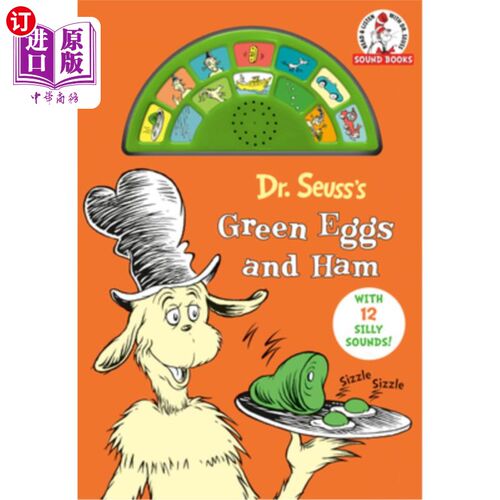 海外直订Dr. Seuss's Green Eggs and Ham: With 12 Silly Sounds! 苏斯博士的绿鸡蛋和火腿:12个愚蠢的声音!