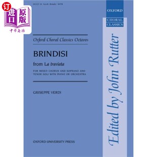海外直订Brindisi from La traviata 来自茶花女的祝酒词