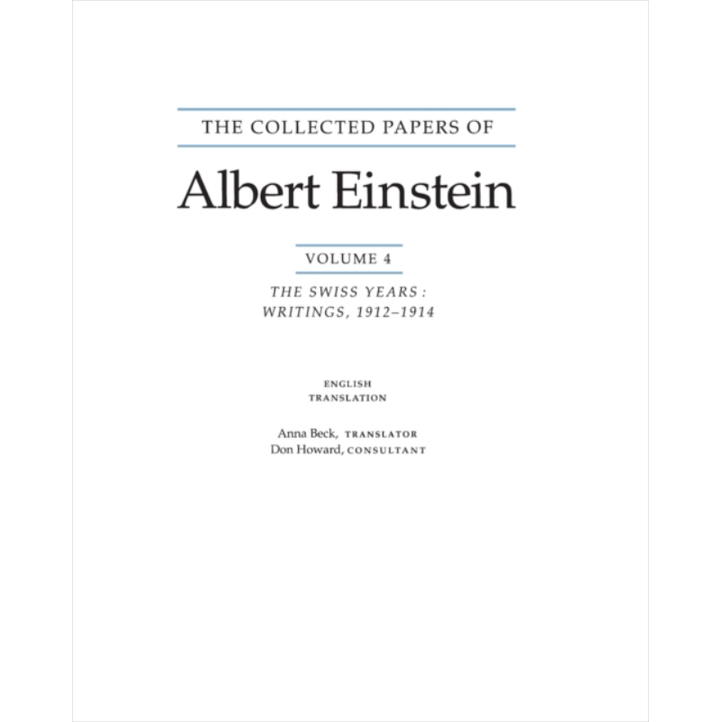 现货 爱因斯坦全集4  英文原版 The Collected Papers of Albert Einstein 4 1912-1914 Albert Einstein【中商原版】