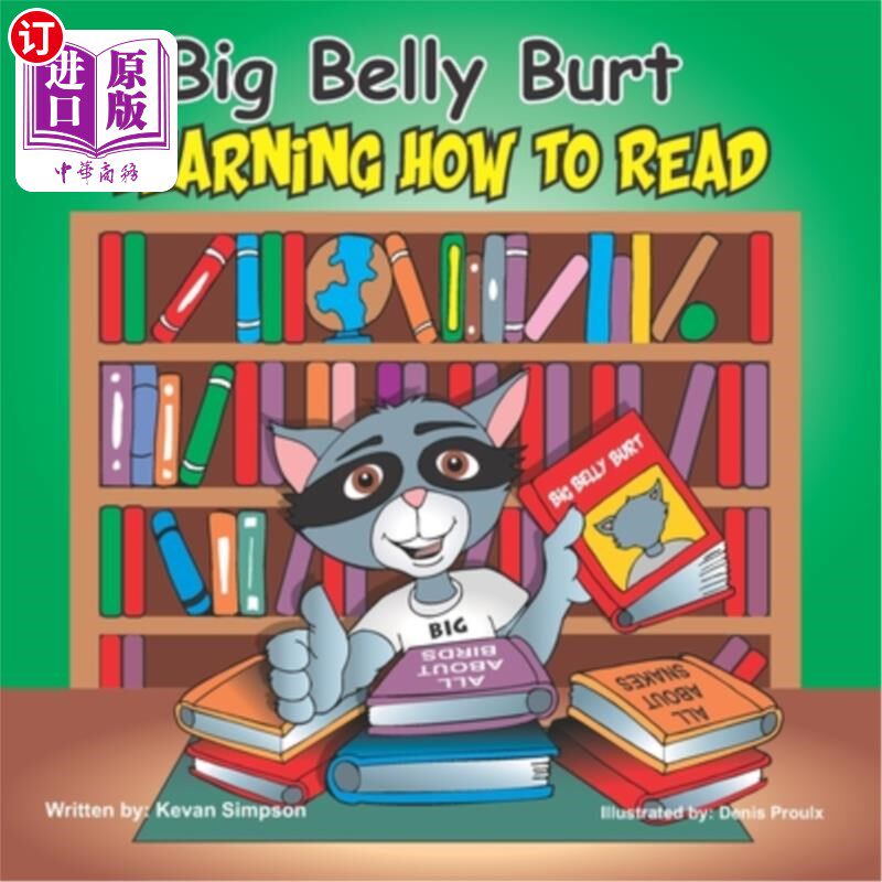 海外直订Big Belly Burt Learning How To Read 大肚子伯特学习如何阅读