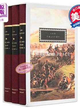 战争与和平 三卷本 英文原版 Everyman s Library Classics War and Peace 3 Volume Leo Tolstoy Louise Maude【中商原版】