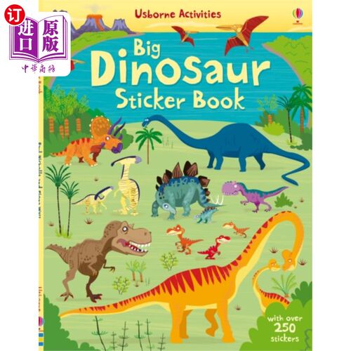 海外直订Big Dinosaur Sticker book 大恐龙贴纸书