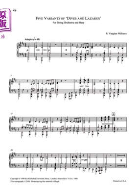 海外直订Five Variants on 'Dives and Lazarus' 《潜水与拉撒路》的五个变体