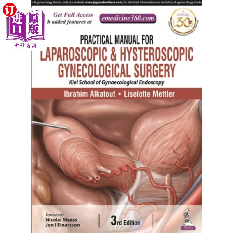 海外直订医药图书Practical Manual for Laparoscopic & Hysteroscopi... 腹腔镜和宫腔镜妇科手术实用手册