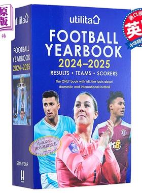 尤蒂利塔足球年鉴2024-2025 英文原版 The Utilita Football Yearbook 2024-2025 Headline 欧洲杯【中商原版】