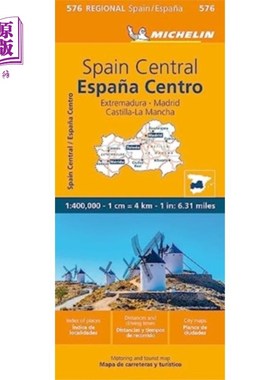 海外直订Spain Central, Extremadura, Castilla-La Mancha, ... 西班牙中部，埃斯特雷马杜拉，卡斯蒂利亚-拉曼查，马德里-