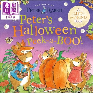 Halloween 图画书 彼得兔 Peek Peters Peter 进口童书 翻翻书 中商原版 英文原版 Rabbit 幼儿纸板书 万圣节躲猫猫 预售 BOO