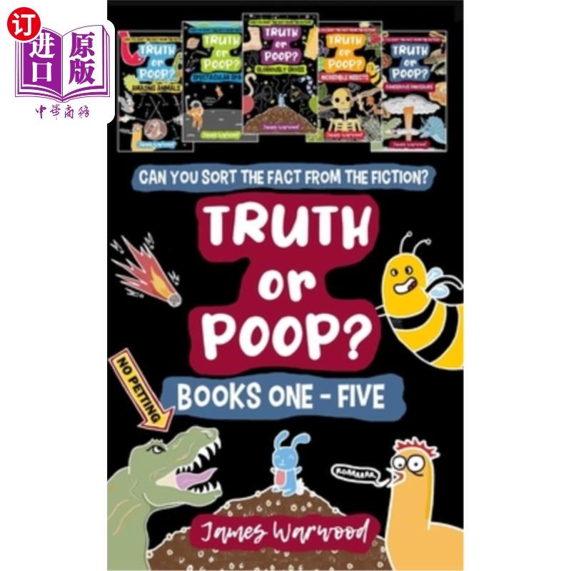海外直订Truth or Poop? Books 1 - 5: the true or false quiz book series for the whole fam 真相还是屎？第一册至第五册
