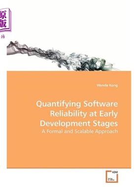 海外直订Quantifying Software Reliability at Early Development Stages 在早期开发阶段量化软件可靠性