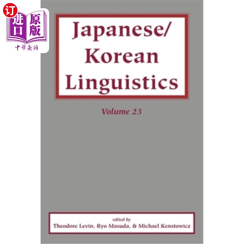 海外直订Japanese/Korean Linguistics, Volume 23, 23 日语/韩语语言学,第23卷,第23卷