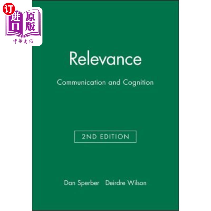 海外直订Relevance 2e 关联-交际与认知2E