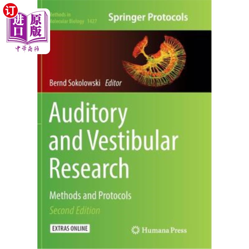 海外直订医药图书Auditory and Vestibular Research: Methods and Protocols 听觉和前庭研究:方法和方案