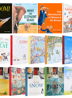 【中商原版】Sam Usher 精品绘本合集 英文原版 Rain Snow Storm Sun 气候绘本 3-6岁 Zoom LOST FREE WILD Found