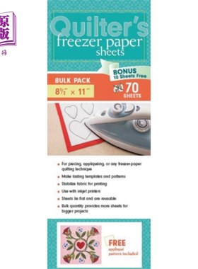 海外直订Quilter's Freezer Paper Sheets, Bulk Pack 采购产品Quilter的冷冻纸，散装包装