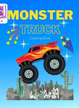 海外直订Monster Truck Coloring book 怪物卡车涂色书