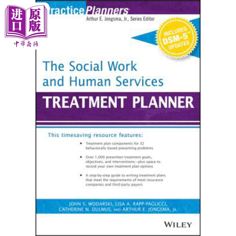 现货 The Social Work And Human Services Treatment Planner, With Dsm 5 Updates【中商原版】
