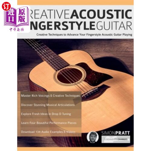 海外直订Creative Acoustic Fingerstyle Guitar 创造性原声指法吉他