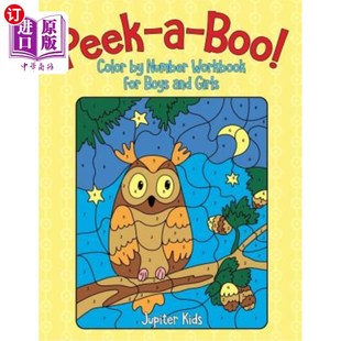 for Number 海外直订Peek Boys 偷看 Color Girls Boo 男孩和女孩按数字分色手册 and Workbook