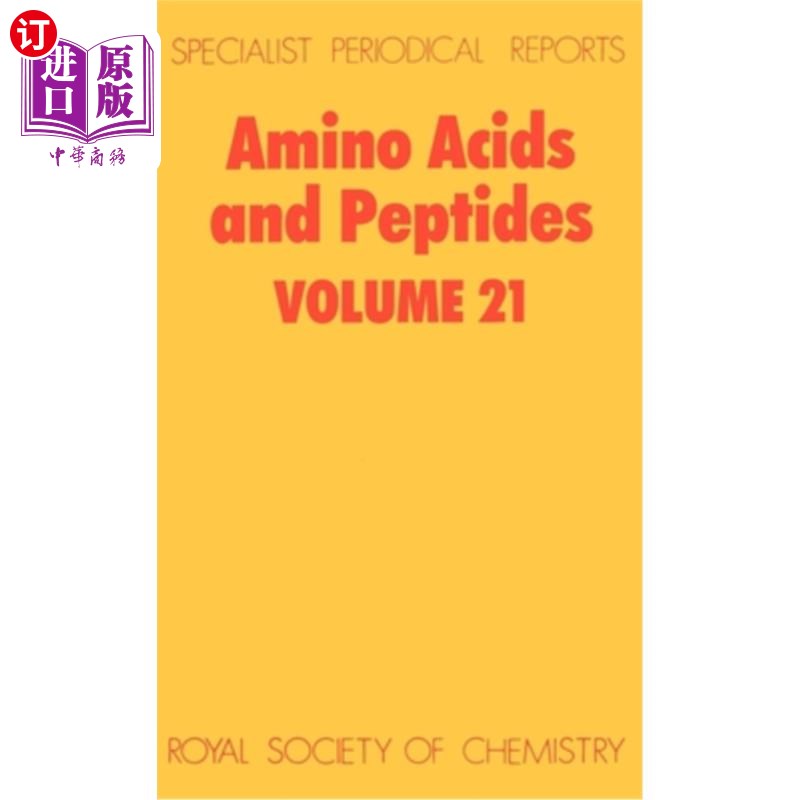 海外直订Amino Acids and Peptides: Volume 21 氨基酸和肽：第21卷