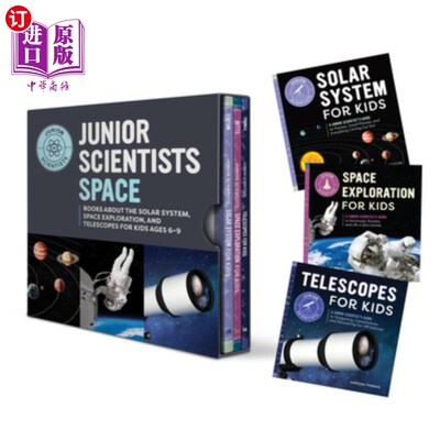 海外直订Junior Scientists Space 3 Book Box Set: Books about the Solar System, Space Expl 少年科学家空间套装:为6-9岁