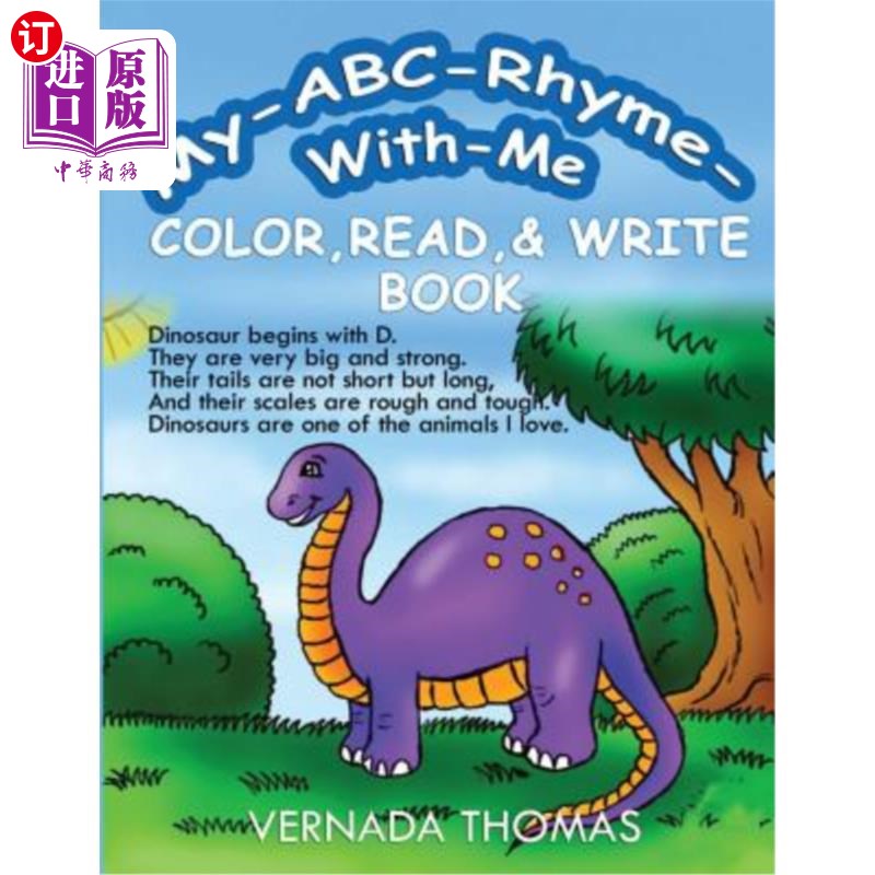 海外直订My ABC-Rhyme-With-Me Color, Read & Write Book 我的ABC和我押韵颜色，读和写的书