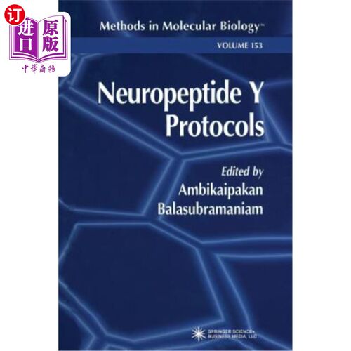 海外直订医药图书Neuropeptide Y Protocols 神经肽Y协议