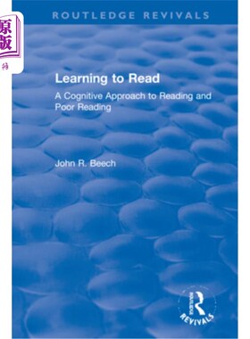 海外直订Learning to Read: A Cognitive Approach to Reading and Poor Reading 学习阅读:认知阅读方法与不良阅读