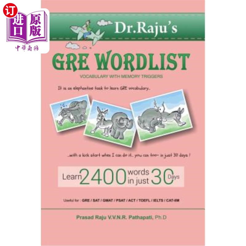 海外直订GRE Word List: Vocabulary with Memory Triggers: GRE Word List GRE单词表：具有内存触发器的单词：GRE单词表