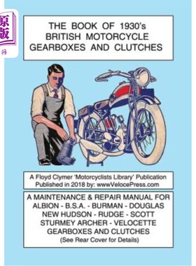 海外直订BOOK OF 1930's BRITISH MOTORCYCLE GEARBOXES AND CLUTCHES