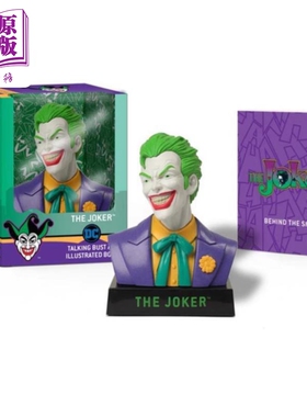 DC小丑 有声迷你摆件 官方全彩导览书 The Joker Talking Bust and Illustrated Book 英文原版 Matthew Manning 电影周边