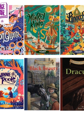 开始读经典系列 西游记 唐吉诃德 木偶奇遇记 Classic Starts Monkey King 英文原版 儿童经典文学 插图章节书【中商原版】