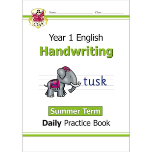 英国原版CGP教辅 新版KS1手写日常练习书 一年级夏季学期 New KS1 Handwriting Daily Practice Book Year 1【中商原版】